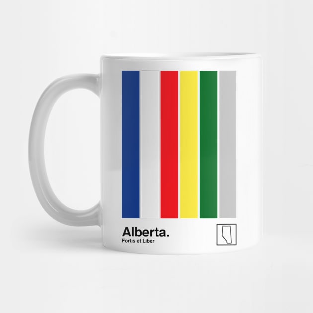 Alberta State // Original Minimalist Artwork Poster Design by DankFutura